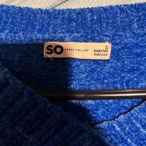 blue small cropped sweater never worn